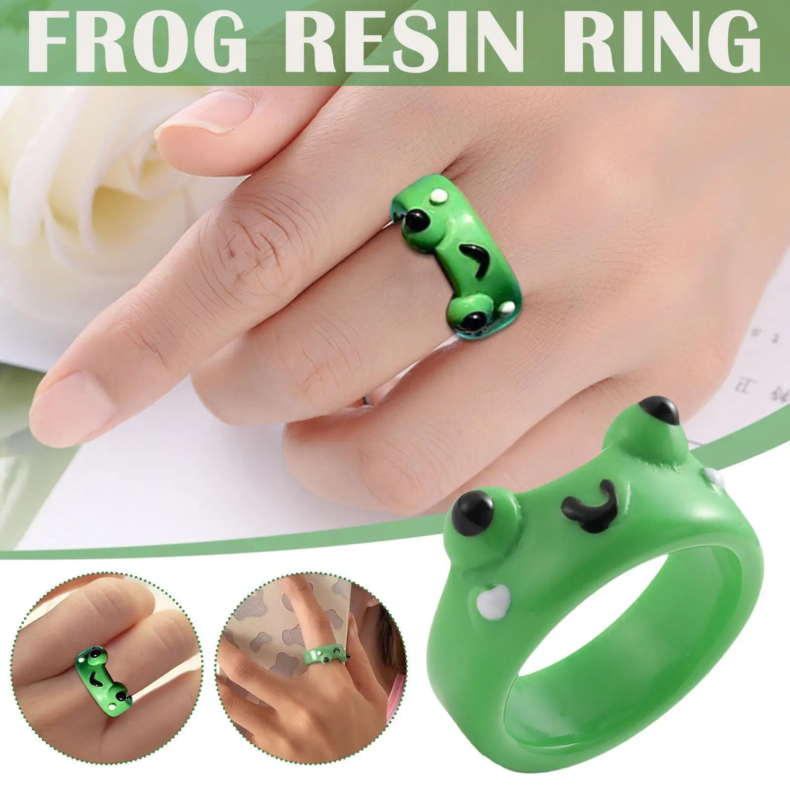 Cute Smile Frog Resin For Women Girls Funny Cartoon Frog Clay Lovely Friendship Party Jewelry Gifts