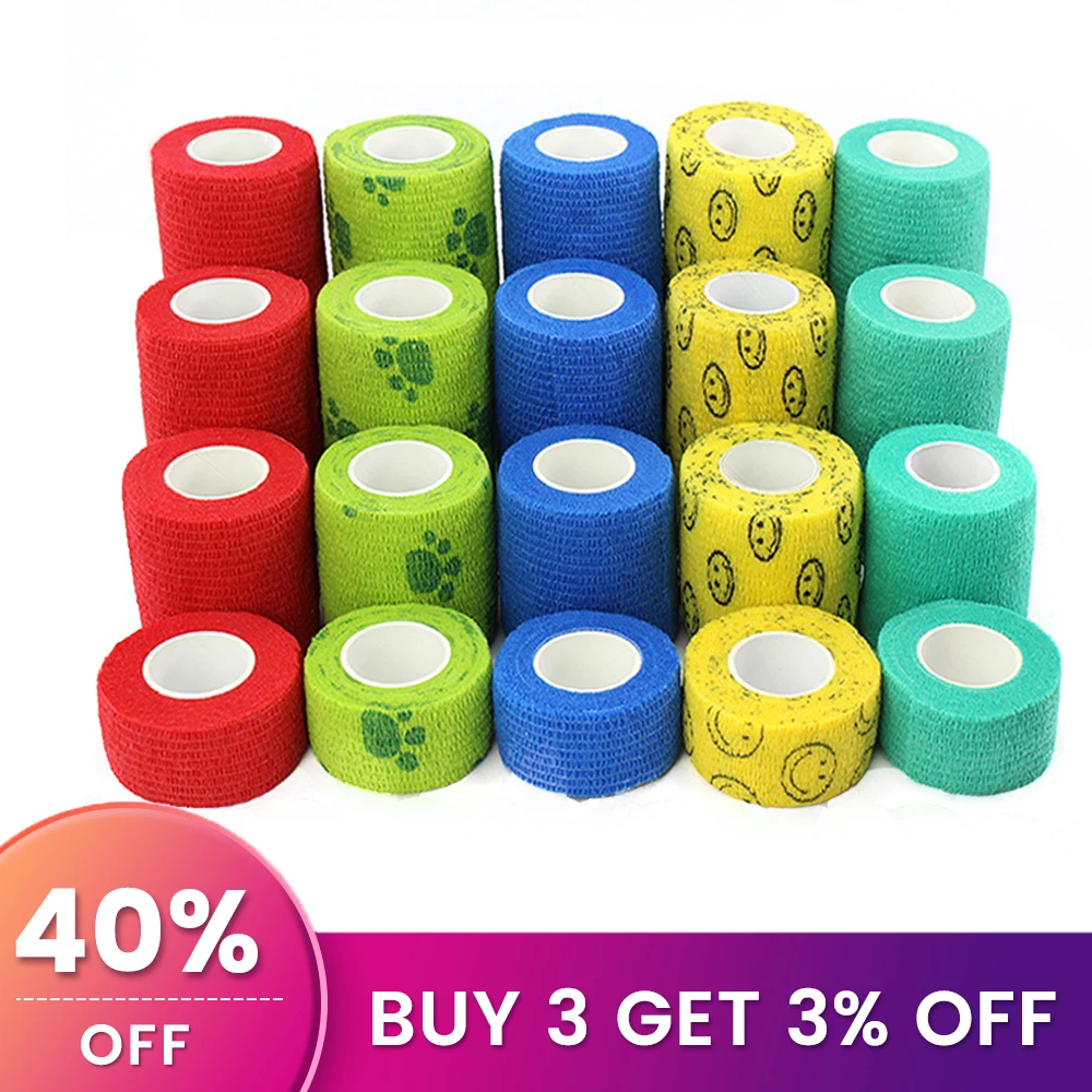 4 Size Kinesiology Tape Self Adhesive Bandage Athletic Recovery Roll Self Adherent Wrap Taping Muscle Pain Relief