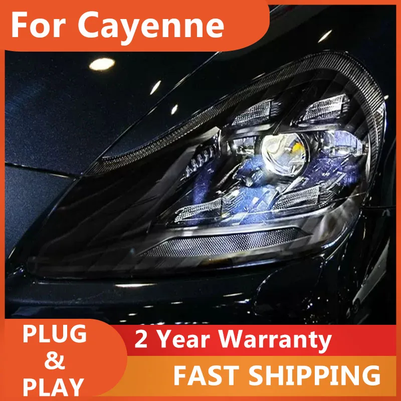 

Автомобильные аксессуары для Porsche Cayenne, головной светильник 2007-2010, передняя лампа Cayenne DRL, указатель поворота, линза проектора дальнего света