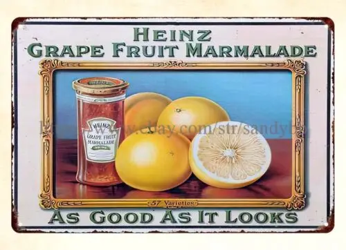 Heinz Grape Fruit Marmalades metal tin sign buy wall art