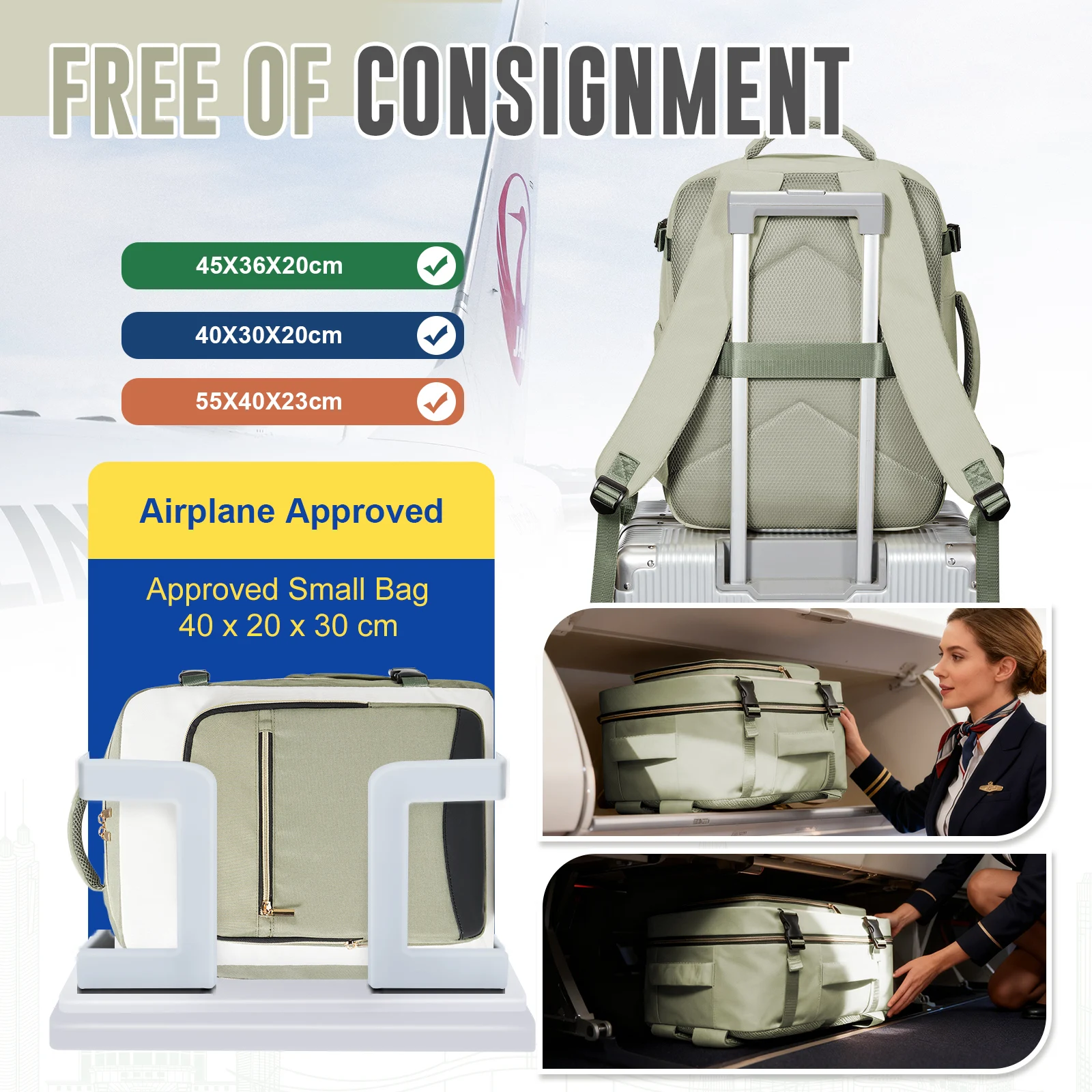 Ryanair حقيبة الظهر 40x30x20 حقيبة السفر Wizzair المقصورة حقيبة الرجال النساء 15.6 بوصة محمول على ظهره حقيبة ظهر عادية حقيبة ظهر للكلية #6