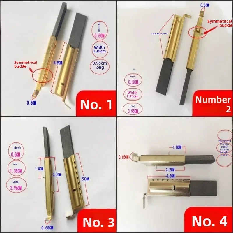 2PC Suitable for TCL LittleSwan LG Haier Samsung Siemens Panasonic Midea Whirlpool drum washing machine motor carbon brush