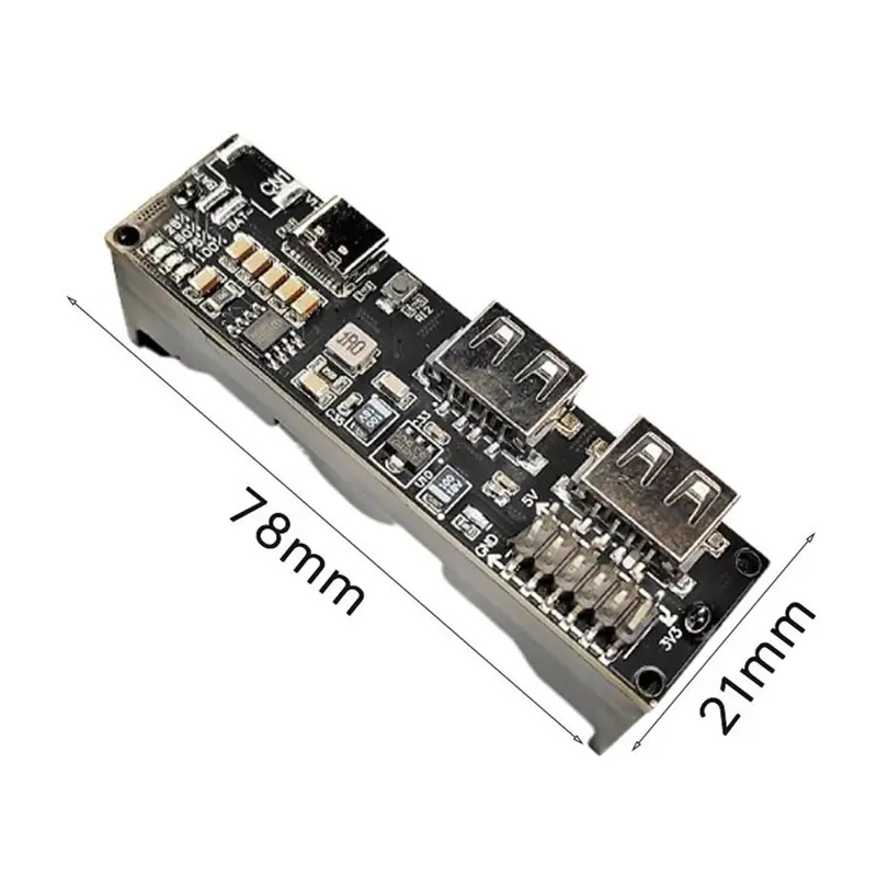 TYPEC Microcontroller Power Module 18650 Lithium Battery Charging Discharge Functionality 3.3V 5V Power Supply-A86G