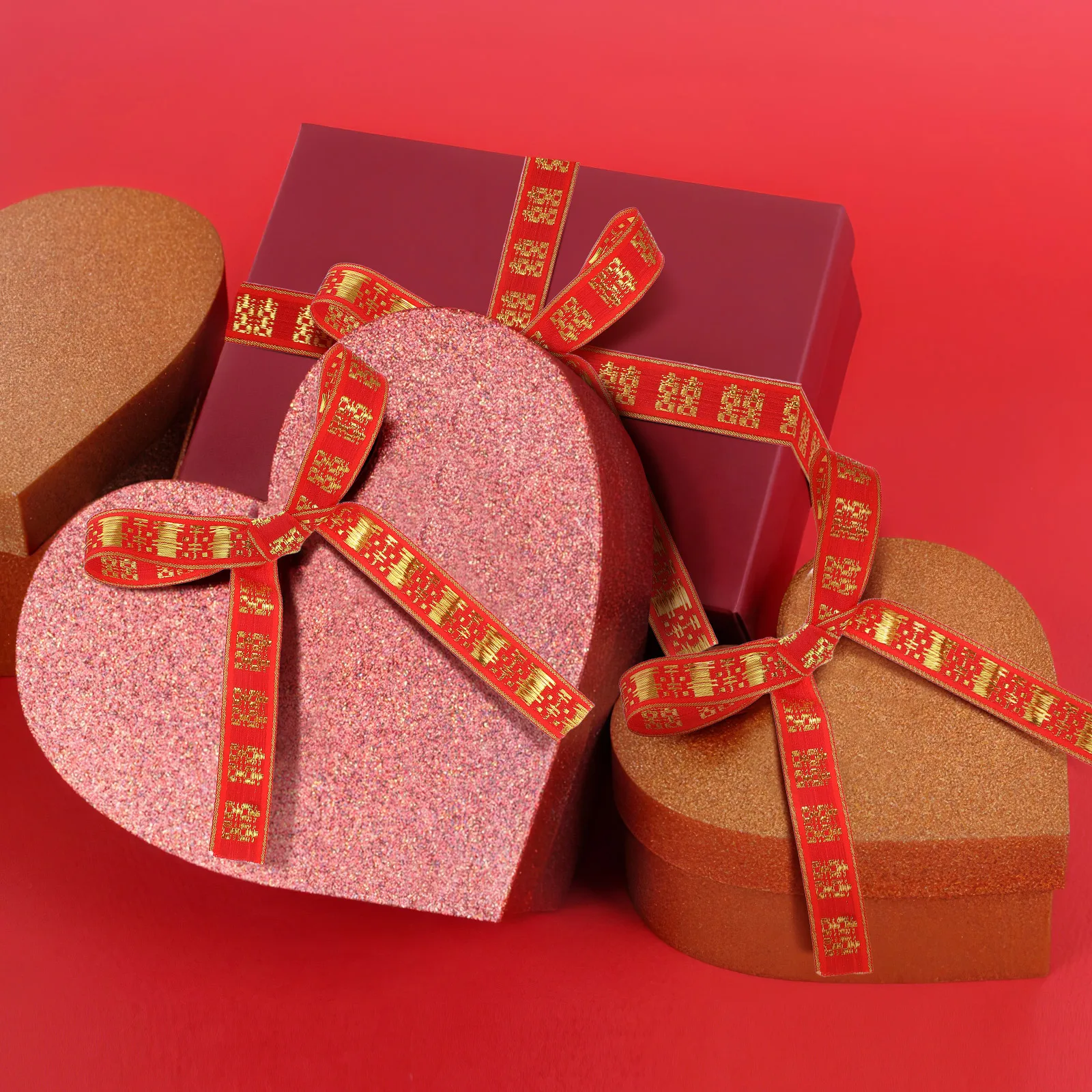 

Wedding Decorative Ribbon Home Ceremony Gift Holiday Chinese Ribbons Packaging Design Versatile Craft Sewing Scrapbook Hair Bow