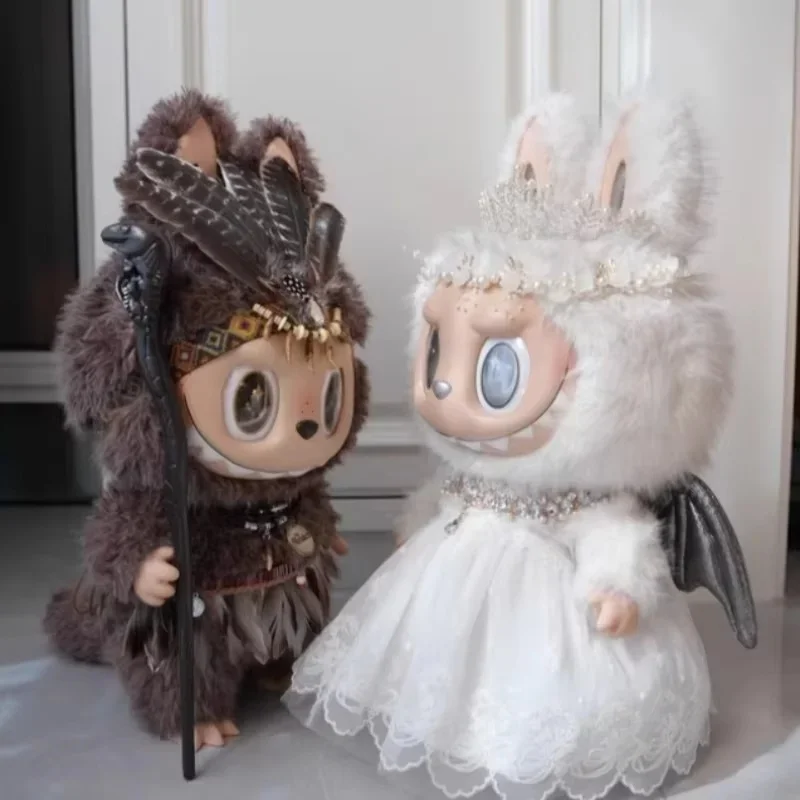 58cm Labubu Clothing Large Size Doll Clothes Silicone Glue Zimomo Big Leader Clothes Yin Qing Angel Doll Cool Decoration Gifts
