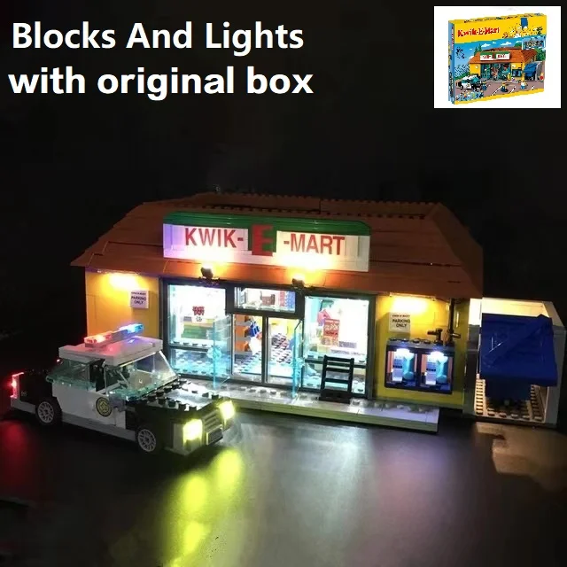 With Original Box The Supermarket House And Kwik E Mart Building Blocks Bricks Compatible 71006 71016 16004 16005 Christmas