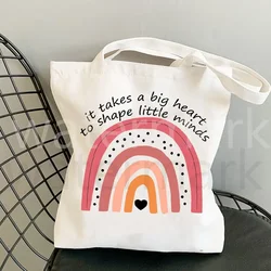 Bolsa de mano personalizada para profesores, bolso de agradecimiento, regalo de vacaciones, fin de año, se necesita un gran corazón