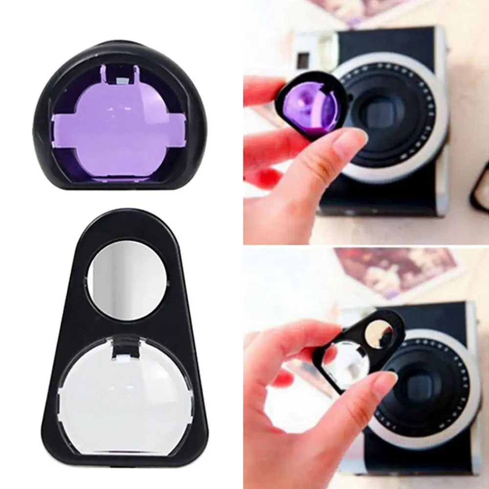 For Fujifilm Mini 90 Selfie Lens+Purple Filter Set Camera Selfie Lens Color Changing Filter for Instax Mini 90Camera Accessories