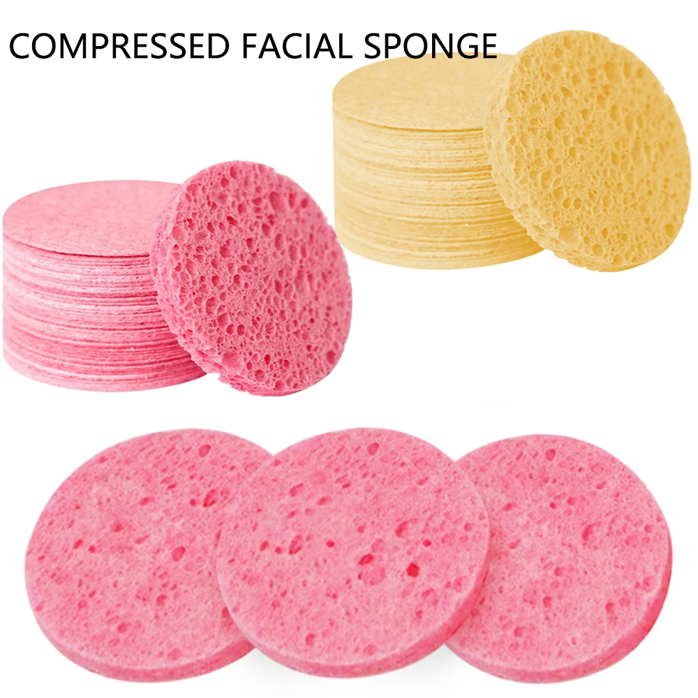 

Compressed Facial Sponge 30/50/100pcs Natural Cosmetic Spa Sponges For Facial Cleansing Exfoliating Mask Makeup Removal Tools