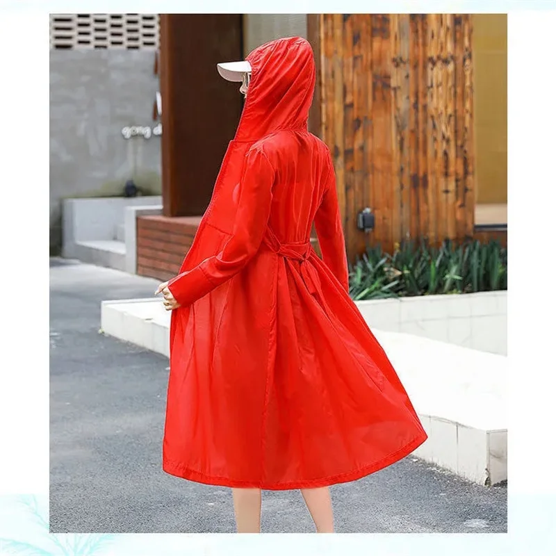 Female  Sun Protection Clothing 2022 New Xia Chaoxian Long Fashion Ice Silk Breathable Women\'s Thin Windbreaker Coat