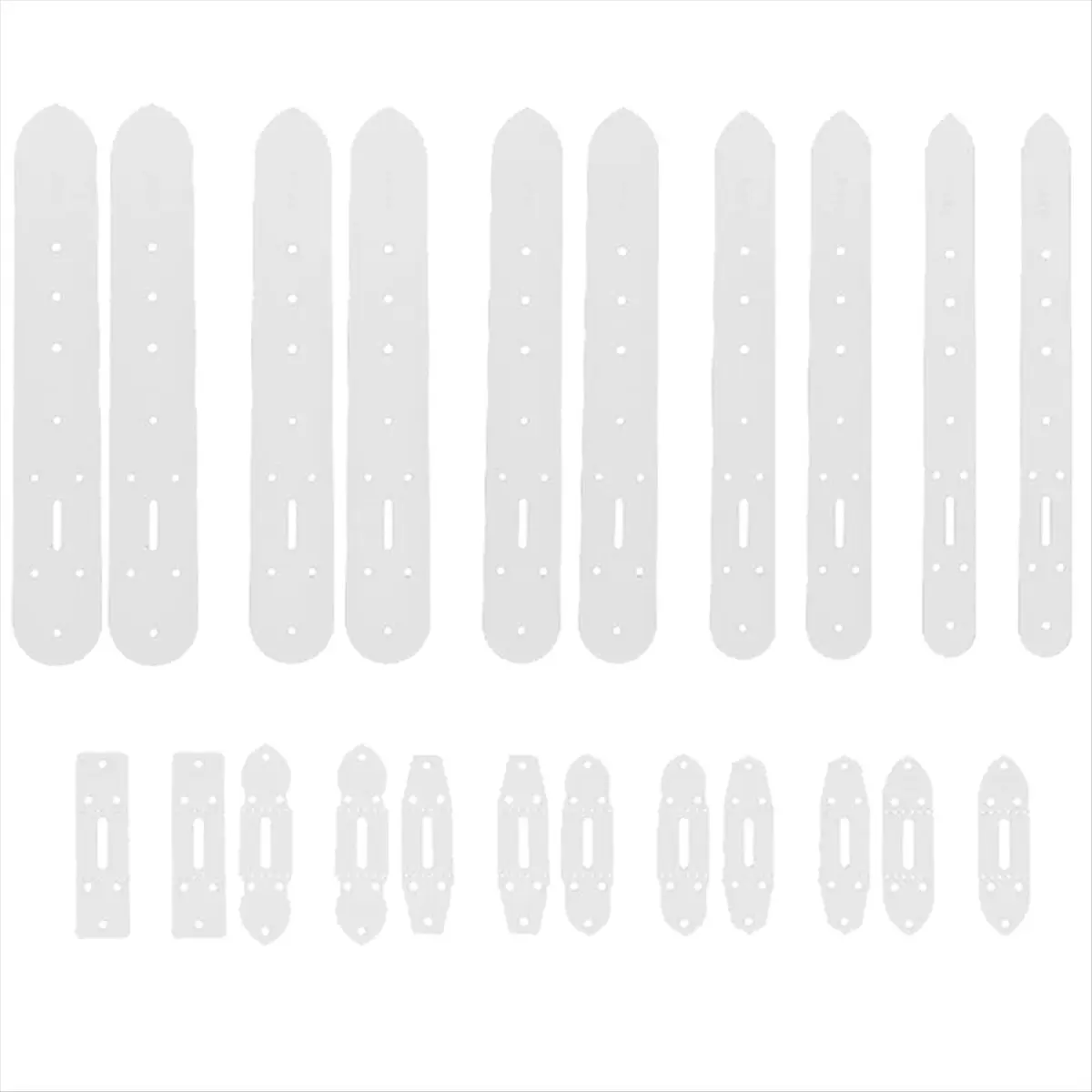 DT1479 TRENDY~22 Pcs 11 Styles Leather Templates PVC Leather Patterns Templates Supply for Belt Holes Punching DIY Belt Crafting