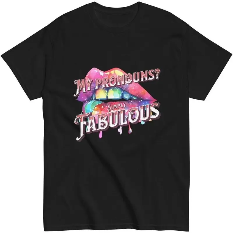 My Pronouns Simply Fabulous T Shirt Trans Transgender Lgbt Sexy Lips