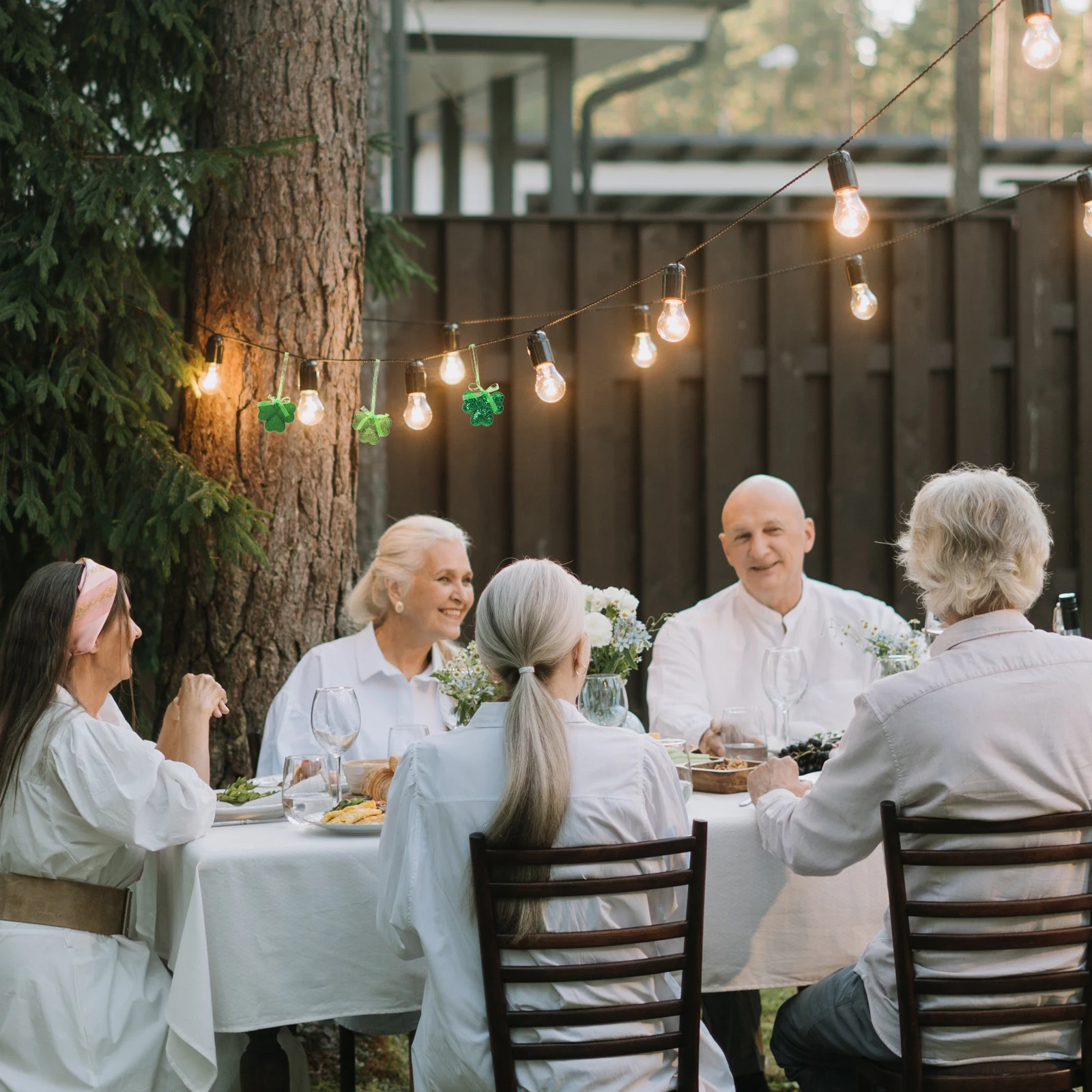 

24Pcs St Patricks Day Shamrock Pendant Decorative Lightweight Foams Party Hanging Decor Festival Clover Shaped Ornament Party