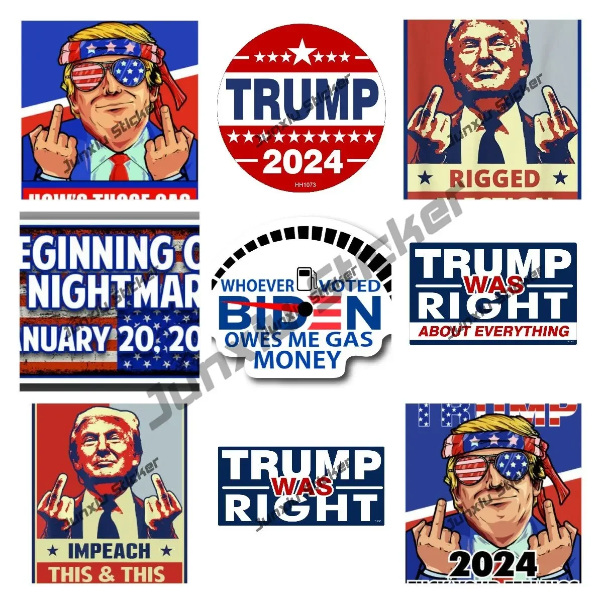 Trump 2024 Sticker Hard Hat Trump 2024 Decal President Helmet US Election Trump Funny Stickers Suitcase Luggage Guitar Stickers