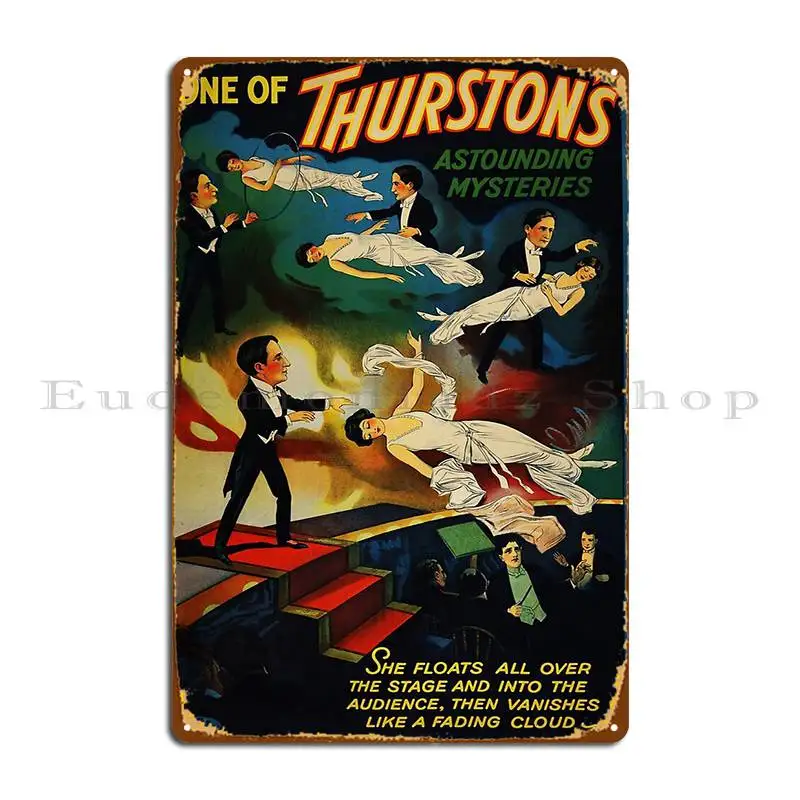 Thurston Magician Poster Kellyspring Metal Plaque Cinema Wall Decor Wall Decor Vintage Design Tin Sign Poster