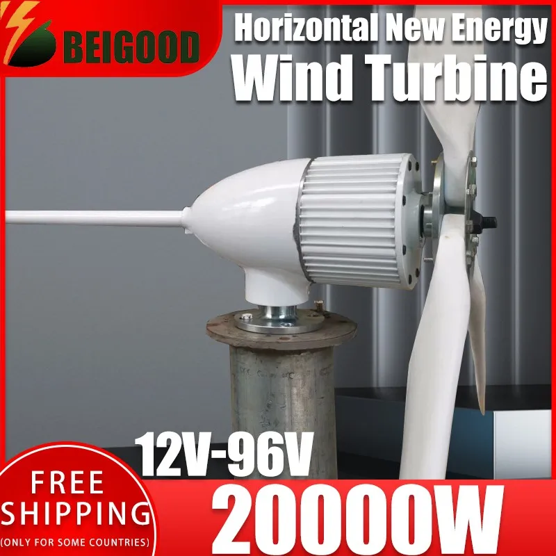 20000W New Arrival Free Energy  3 Blades 12V-V96V Wind Turbine Generator Windmill With MPPT Controller Homeuse Low Wind Speed