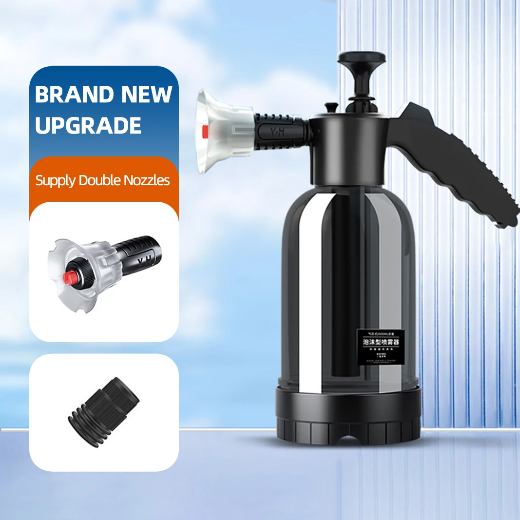 

Car Wash Cleaning Supplies Foam Watering Can Multifunctional Handheld 2L Hand Pump High Pressure Foam Cleaning Spray Bottle