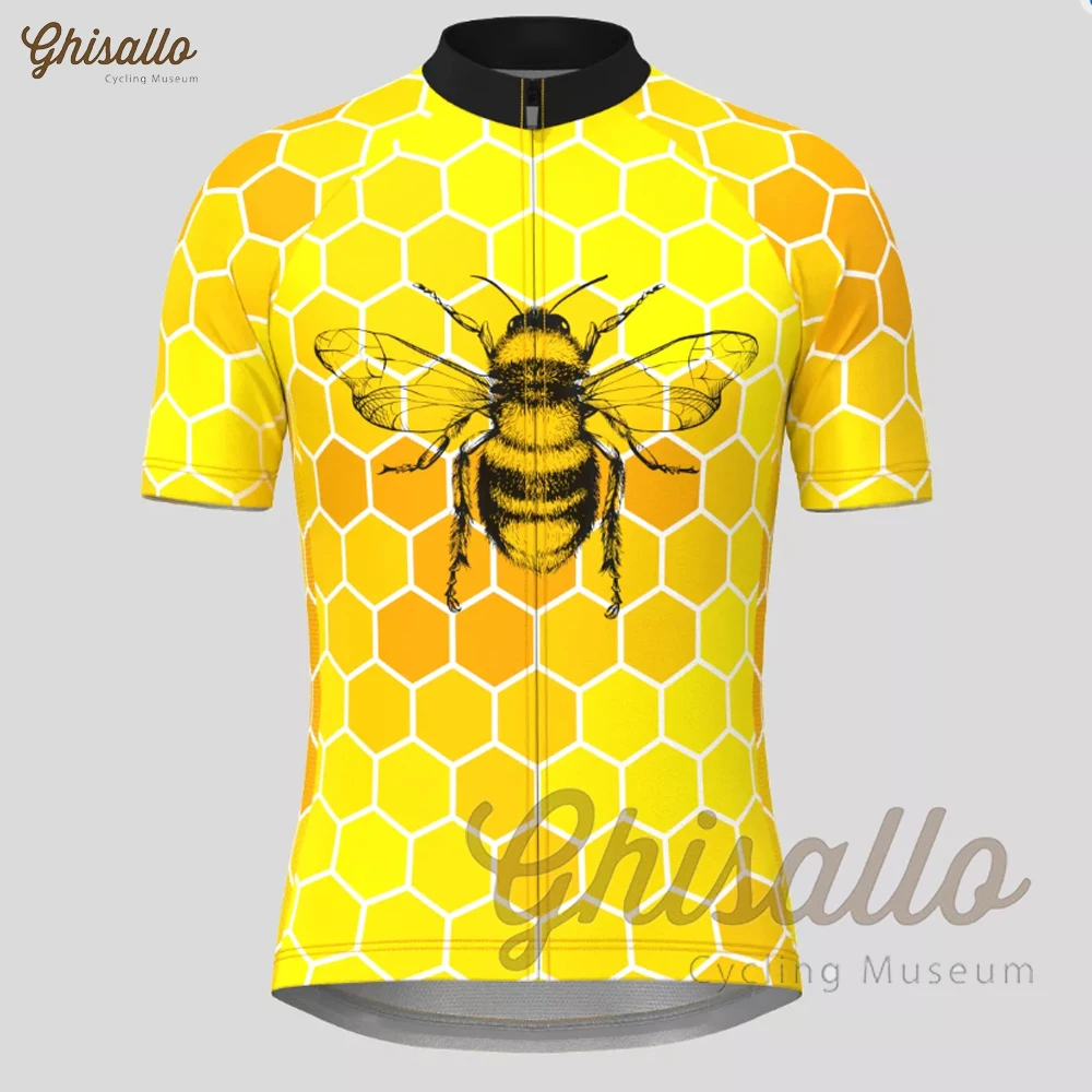 Bee Cycling Jersey Set for Men, Anti-UV, Breathable, Racing, Sport, MTB, Bicycle, Bike, Clothing Suit, Summer