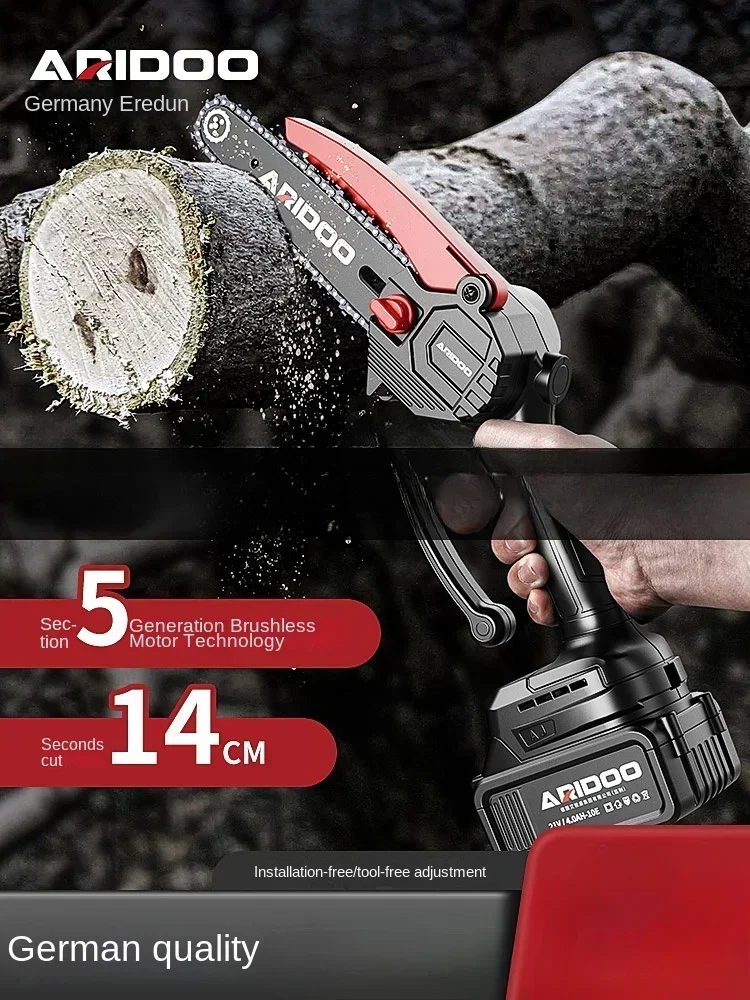 German-made Handheld Electric Saw - Portable and Rechargeable Chainsaw for Household and Outdoor Use