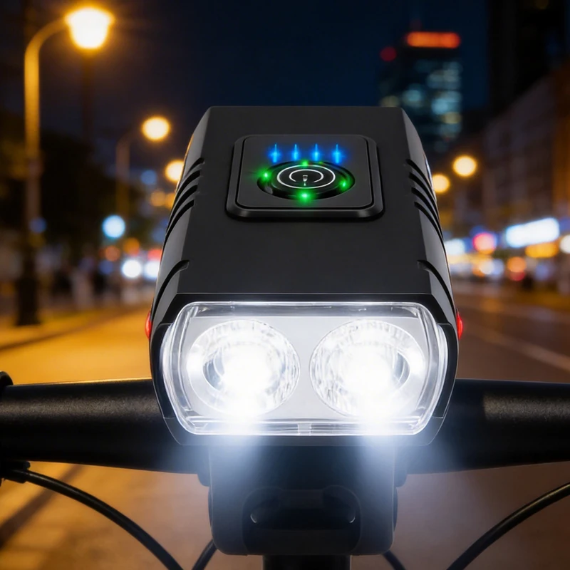 Cycling Flashlight Waterproof Bicycle Headlight LED Ultralight Handlebar Lights Bike Front Light Type-C Rechargeable Bike Lamp