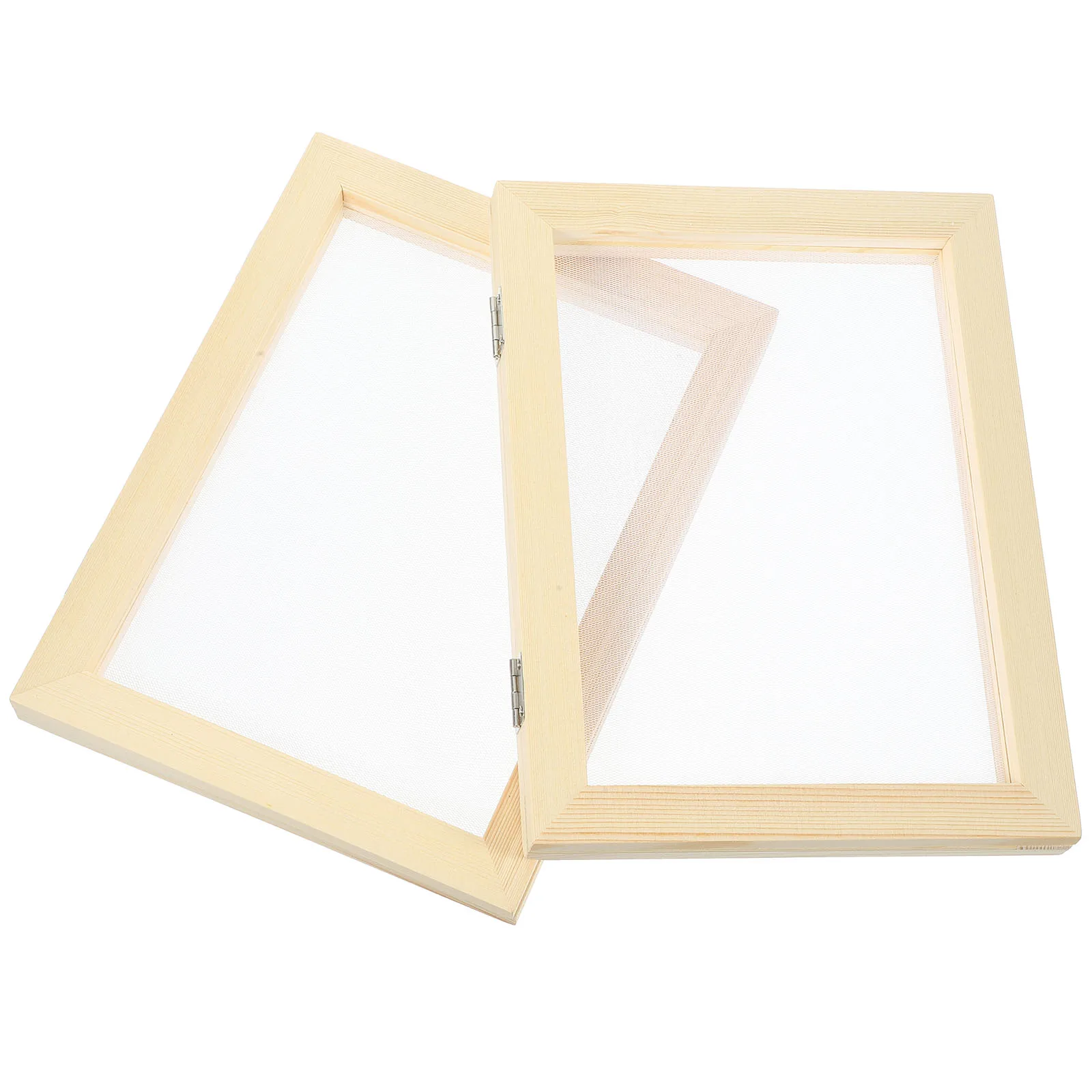 

2pcs Wood Picture Frame Material Package 19x25x2.2 Hinges Style R om Pine Paper Craft Frame for DIY H Kids Toys
