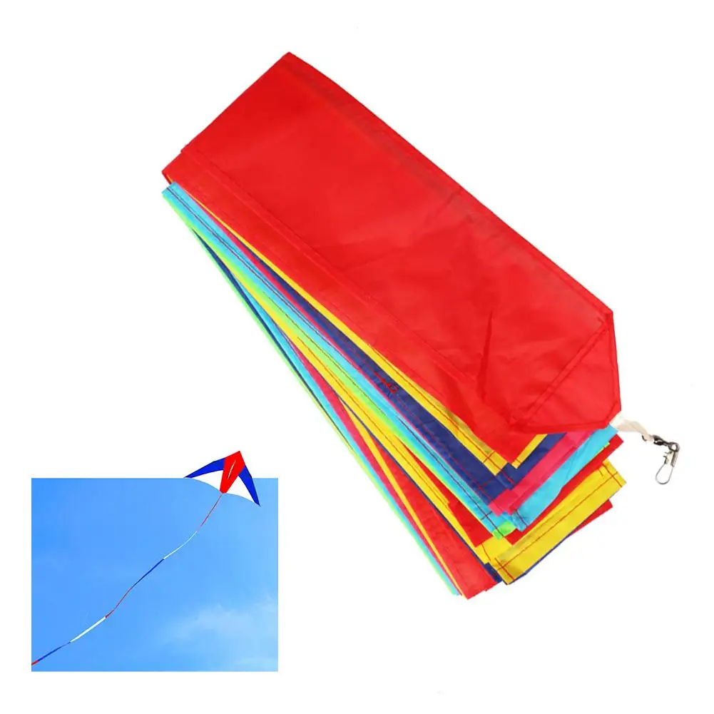 Cinta de arcoíris de cola de cometa de 10m para cometa de una sola línea/doble línea, accesorios para cometas deportivas al aire libre para fiesta de juegos en la playa para niños E2O2