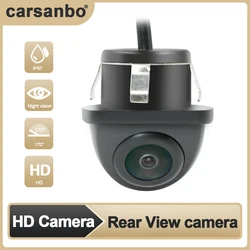Carsanbo Drill Hole Camera Parking Monitor 170 ° HD Night Vision Camera with Front and Rear View on/off Waterproof IP67 Camera