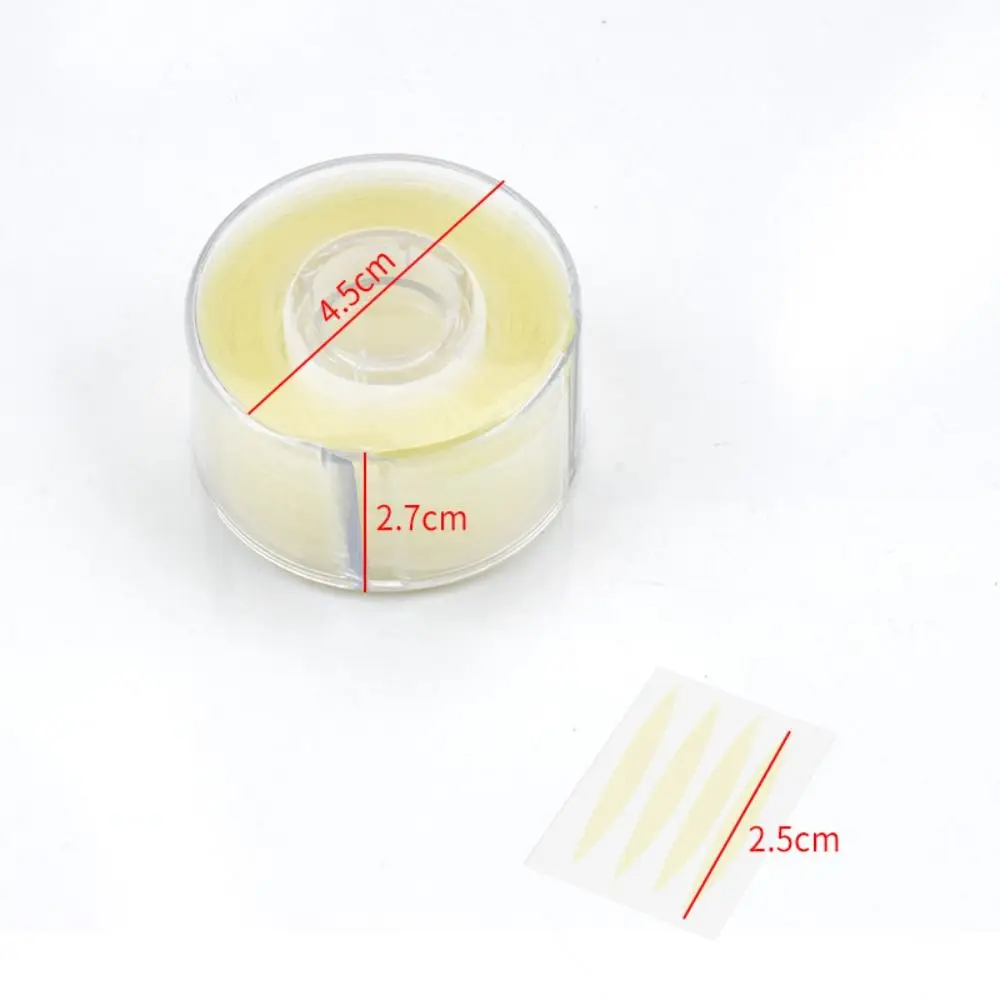 Mesh Type Double Eyelid Tape para Mulheres, Fold Invisible Stickers, Big Eye Heart Round Shape, Cor Bege, Roll, 600Pcs