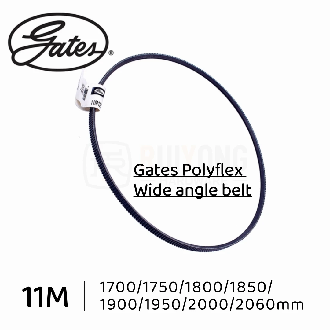 

Широкоугольный ремень Gates Polyflex 11M1700/11M1750/11M1800/11M1850/11M1900/11M1950/11M2000/11m2060 мм