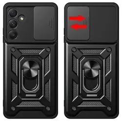 For Samsung Galaxy A55 5G Case Slide Camera Shockproof Armor Case For Samsung A55 A 55 Magnetic Holder Ring Protect Cover