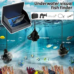 Portable Fish Depth Finder Water Handheld 1080P 4.3 Inch LCD Fish Finder Underwater 220° Fishing Camera With Night Vision