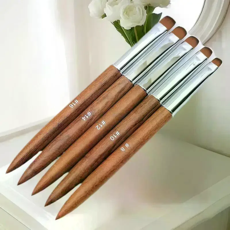 Pincéis de Arte para Unhas Francesas, Caneta para Desenho de Flores, Caneta Versátil para Desenho de Unhas, Ferramentas para Unhas, Caneta de Manicure com Cabo de Sândalo