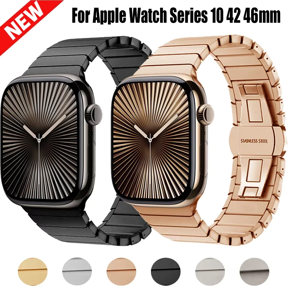 Pulseira de metal para apple watch ultra 8 7 45mm 41mm pulseira de aço inoxidável para iwatch 6 5 4 se 44mm 42mm 40mm 38mm cinto