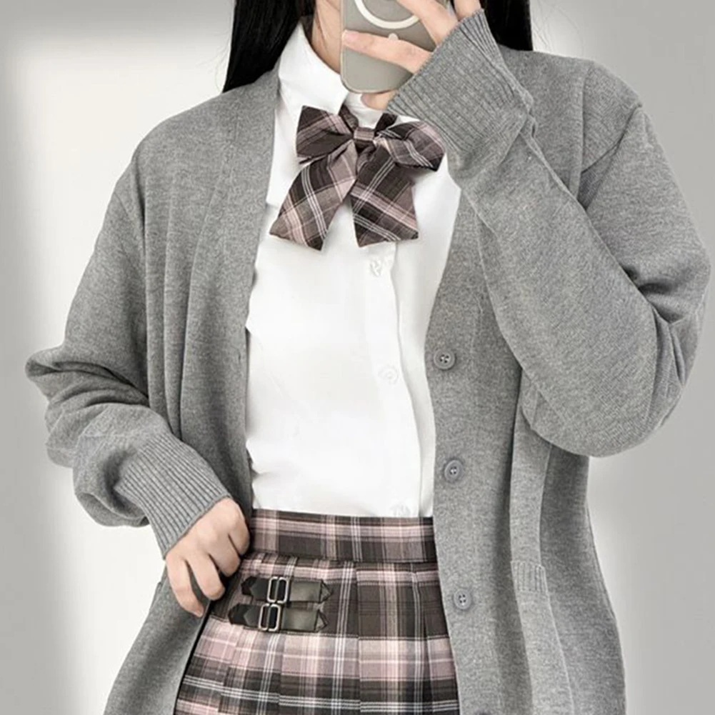 

Kawaii Women's Fashionable Knitwear Featuring a Relaxed Fit and Classic V Neck Design Available In Many Colors