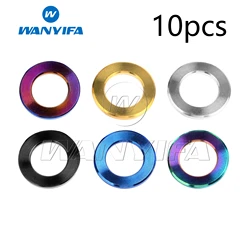 Wanyifa Titanium Ti M3 M4 M5 M12 M14 Flat Washer Grade 5 Ti-6Al-4V Fit for Brake Stem Bottle Cage Screws Shiter 10Pcs/lot
