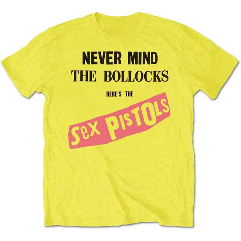 Never Mind The Bollocks Pink Logo SEX PISTOLS Band T-Shirt Cotton Graphic Tee Men Women Summer Streetwear