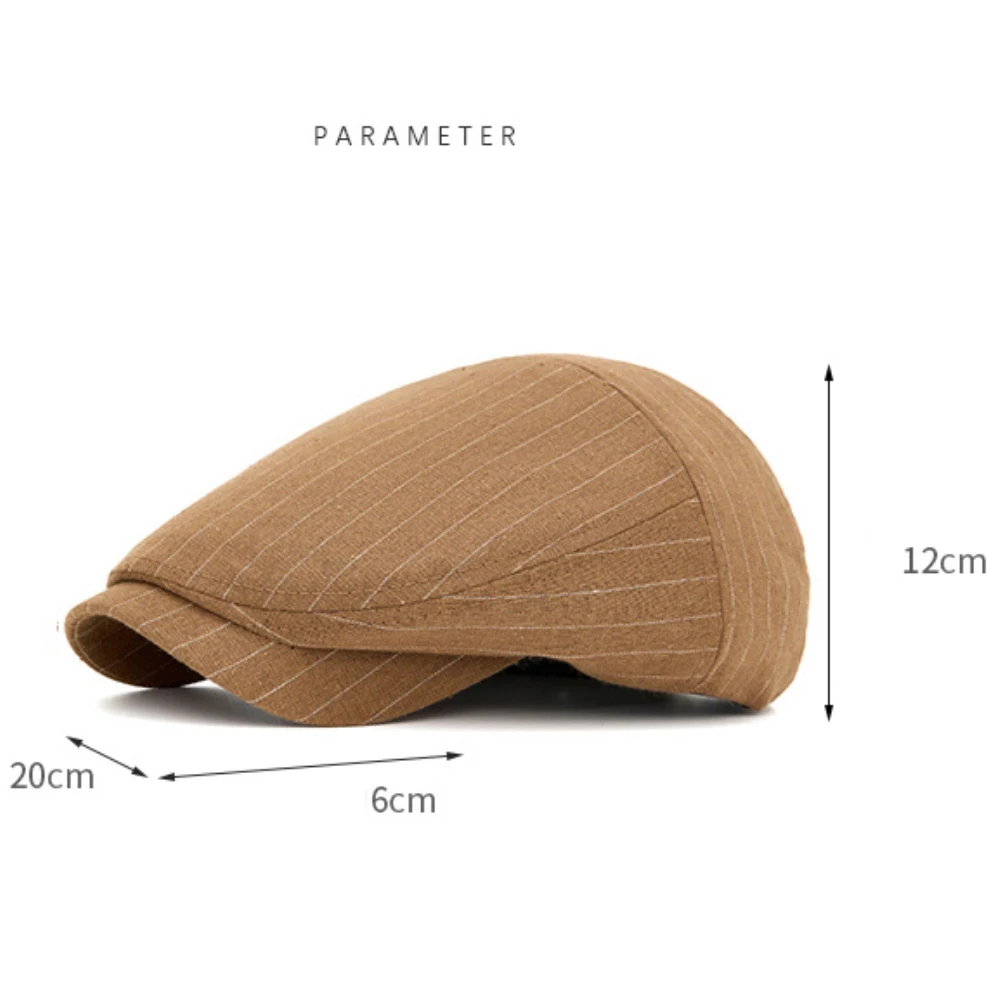 HT5053 Baskenmützen Frühling Herbst Kappe für Herren Damen Retro Künstler Maler Gestreifte Baskenmütze Herren Damen Ivy Flat Cap Bestseller Baskenmütze – Detail 2