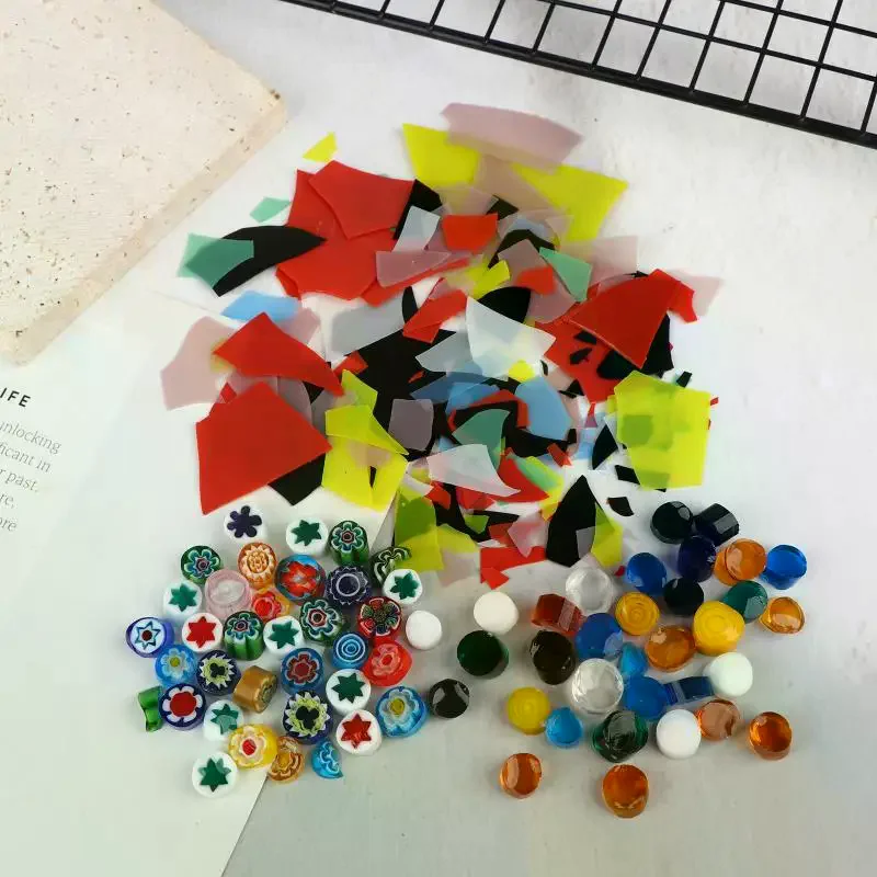 Fusing Dichroic Millefiori Confetti Opal Glass Materials For Microwave Kiln / Glass Jewerly DIY