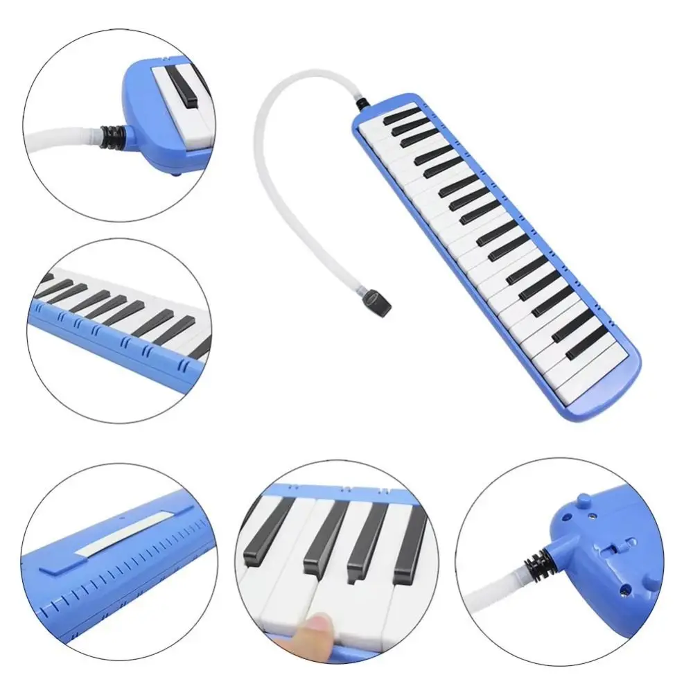 with Carrying Bag 32 Keys Melodica Piano Keyboard Style Mouthpiece Harmonica Beginner Gift Musical Instrument Mouth Organ