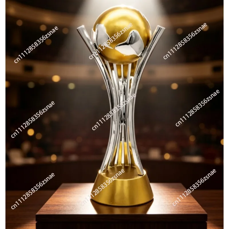 Custom Gilded Football Trophy Wholesale World Champions Cup Trophy Club Events Large Football Souvenir Award