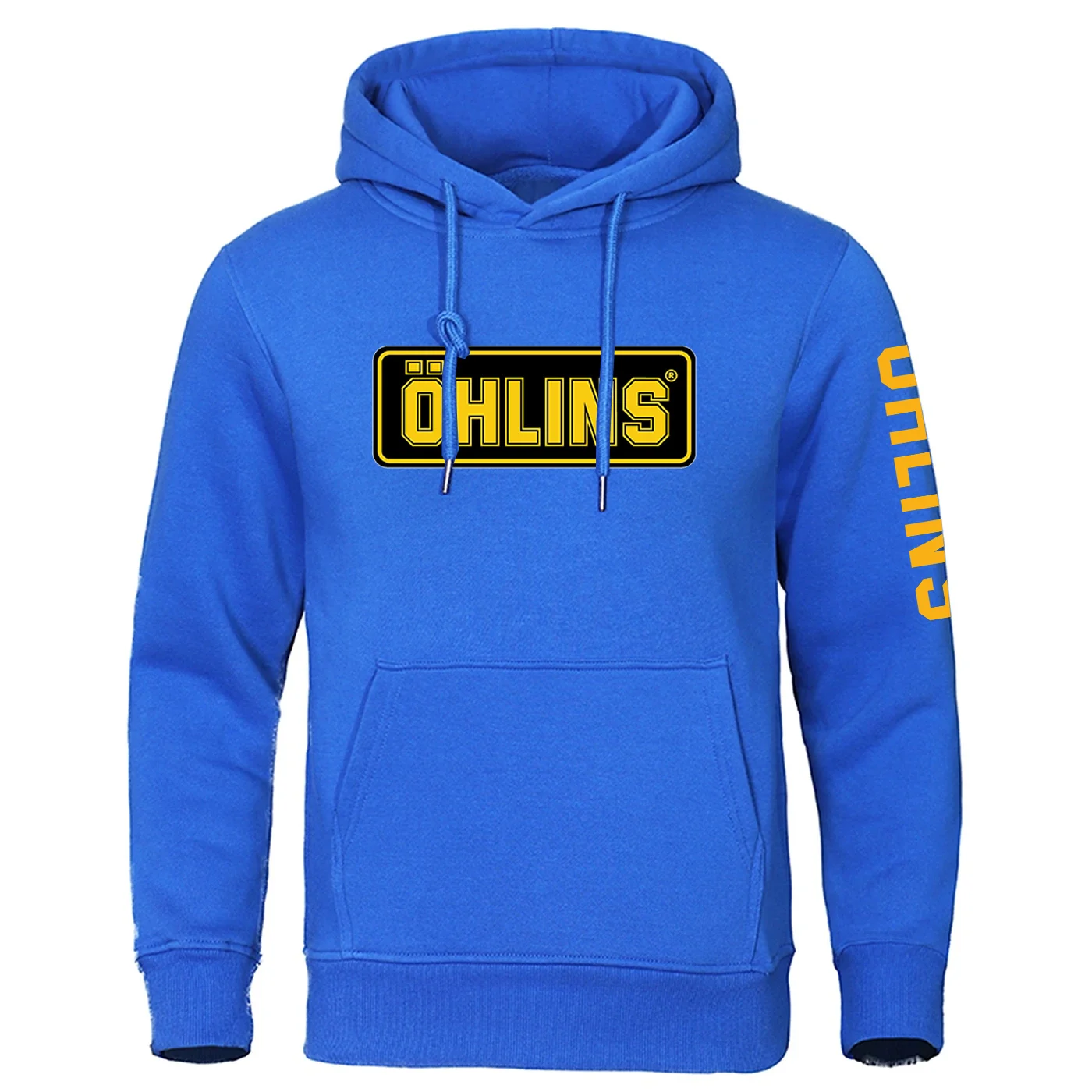 2026 Ohlins Logo Print Spring And Autumn Man's Solid-Color Popular With Pockets Pullover Classic Custom Loose Hoodies