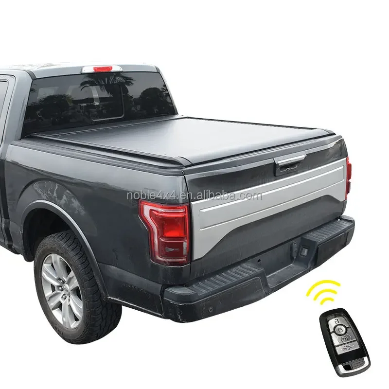 KQX Wholesale Waterproof Truck Electric Pickup Truck Kit Tonneau Cover Bed Cover For Ford Ranger Raptor F150 2015-2024