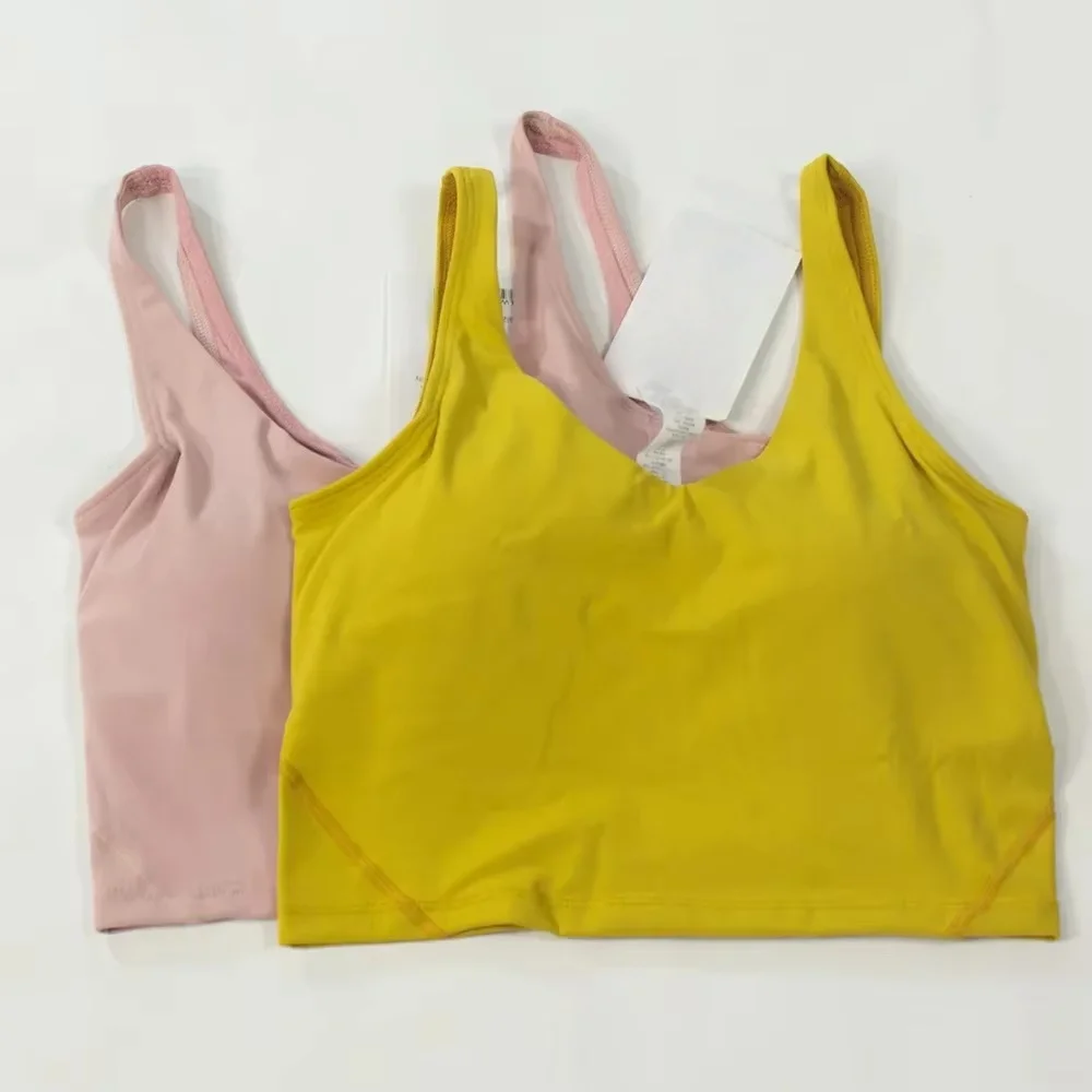 جديد ملابس اليوغا المرأة تنوعا اللياقة البدنية عارية الذراعين الصدرية النايلون الإحساس ملابس رياضية ضيقة تجمع تجريب سترة #5