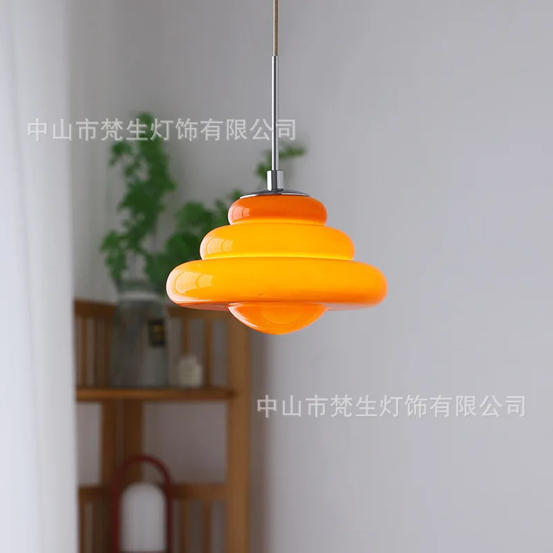 Nordic Stained Glass Chandeliers Living Room Dining Room Atmosphere Lamp Children's Room Bedroom Cloud Lamps