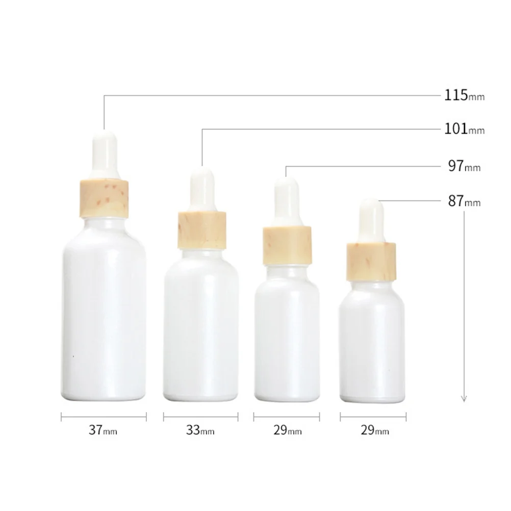 

4Pcs Glass Dropper Bottles Durable Travel Subpackaging Bottles Refillable Essential Oil Storage Empty Bottle 50ml