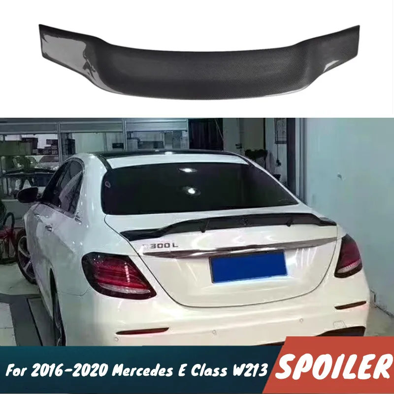 

Для 2016-2020 Mercedes Benz E-Class W213 Автомобильный задний багажник, крышка, спойлер, крылья, черный карбоновый комплект кузова, аксессуары для тюнинга