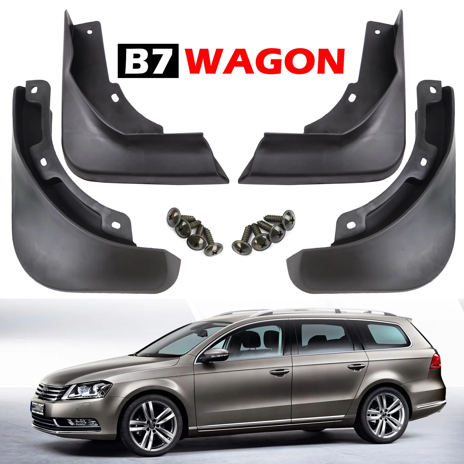 4X Car Mudflaps For VW Passat B7 3C Variant Combi Estate 2011 - 2015 Mud Flaps Splash Guard Mudguards Front Rear 2012 2013 2014