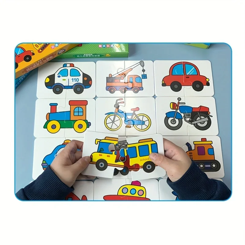 32 Pz/scatola Animale Corrispondenza Puzzle Giocattoli Immagine Lingua Cognizione Carte Per Bambini Accoppiamento Gioco Apprendimento Giocattolo Educativo Regali Per Bambini