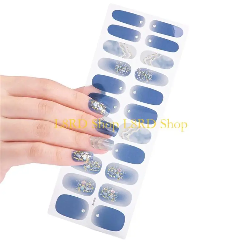 L8rd nagellak strips volledige wraps nagelstickers zelfklevende nagelstickers voor vrouwen en meisjes manicure diy