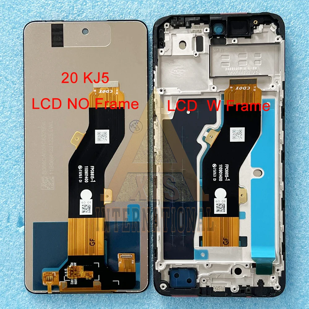 For Tecno Spark 20 KJ5 LCD Spark 20C BG7 LCD Screen Frame Touch Panel Digitizer For Infinix Tecno Spark 20 Pro KJ6 LCD Display